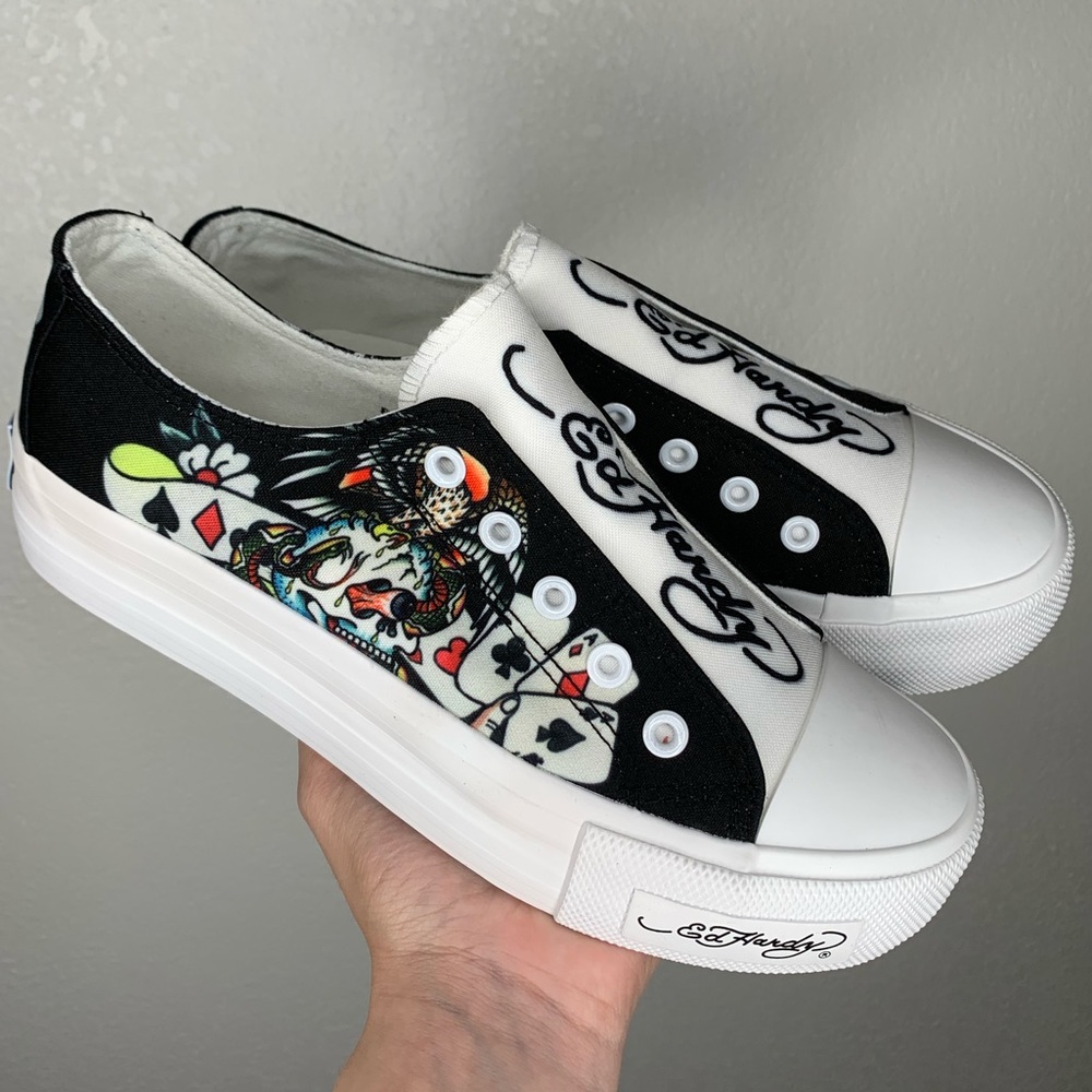 Ed hardy platform sneakers